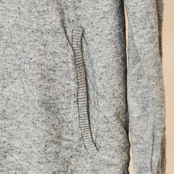 The North Face Mens XL TG Grey Speckled Knit Zip Up Jacket Full Zip Pockets Wool - Picture 4 of 10